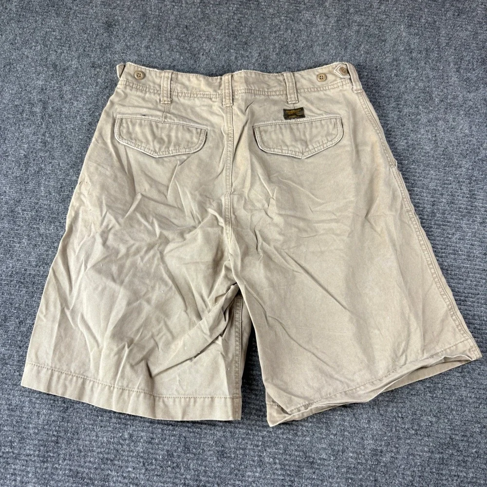 American Eagle Outfitters Mens Khaki Military Chino Shorts Size 32 Tan 0009-4L